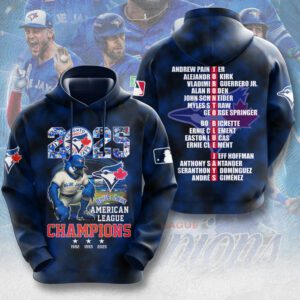 Toronto Blue Jays 2025 American League Champions Unisex Performance Hoodie TRT1089