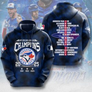 Toronto Blue Jays 2025 American League Champions Unisex Performance Hoodie TRT1092