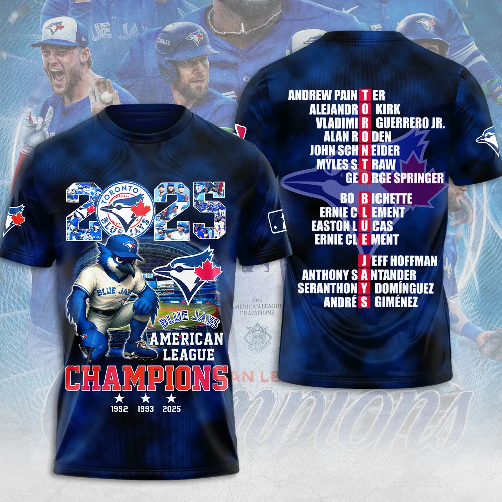 Toronto Blue Jays 2025 American League Champions Unisex Performance T-Shirt TRT1077