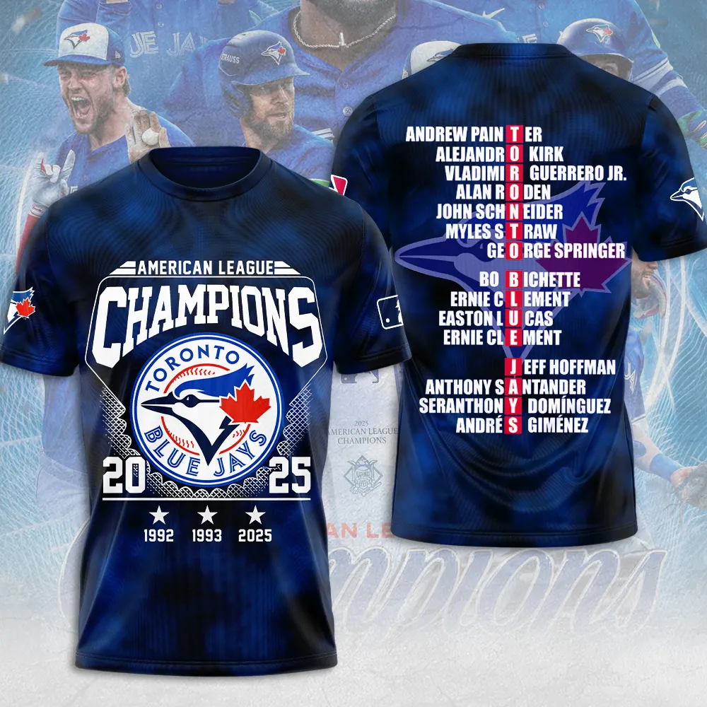 Toronto Blue Jays 2025 American League Champions Unisex Performance T-Shirt TRT1083