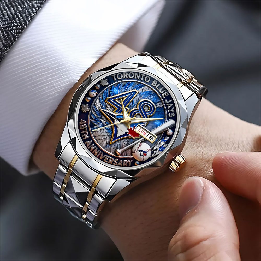 Toronto-Blue-Jays-48th-Anniversary-Alloy-Luxury-Quartz-Watch-TRT1028-1