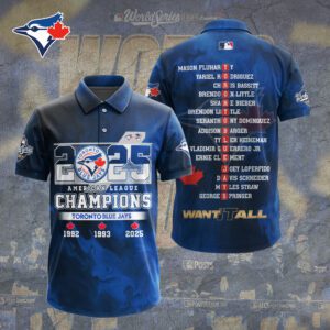 Toronto Blue Jays WinCraft 2025 American League Champions Polo Shirt TRT1095