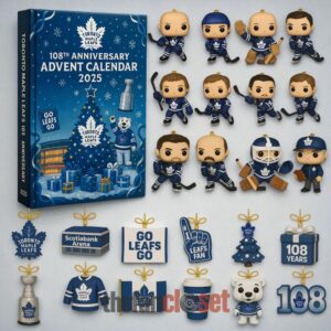 Toronto Maple Leafs 108th Anniversary Advent Calendar Acrylic Hanging Decor Box 2025