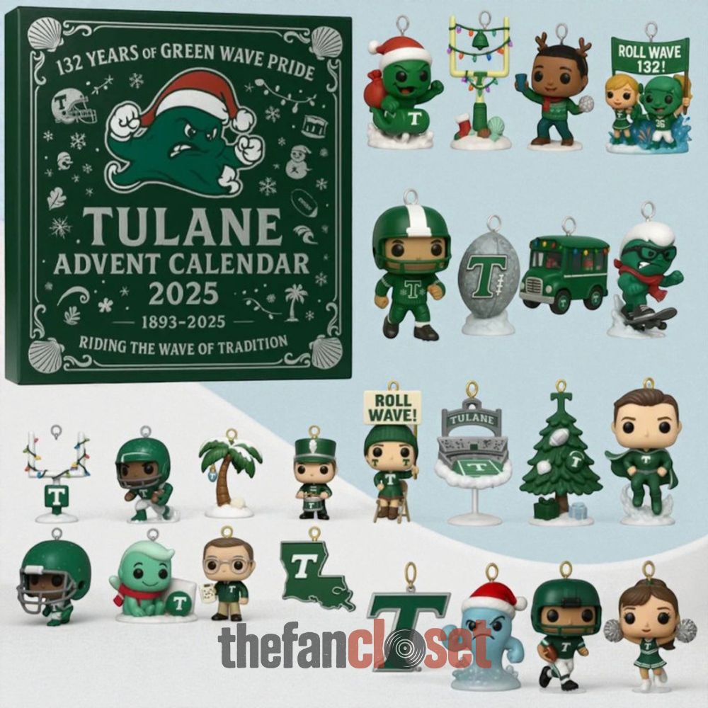 Tulane Green Wave 132nd Anniversary Advent Calendar Tulane Green Wave 132nd Anniversary Advent Calendar Acrylic Hanging Decor Box