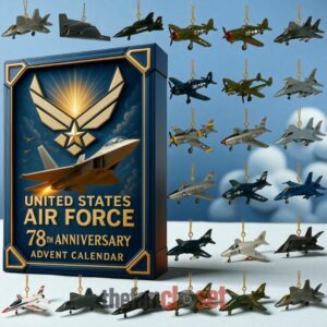 U.S. Air Force 78th Anniversary 2025 Advent Calendar Acrylic Hanging Decor Box