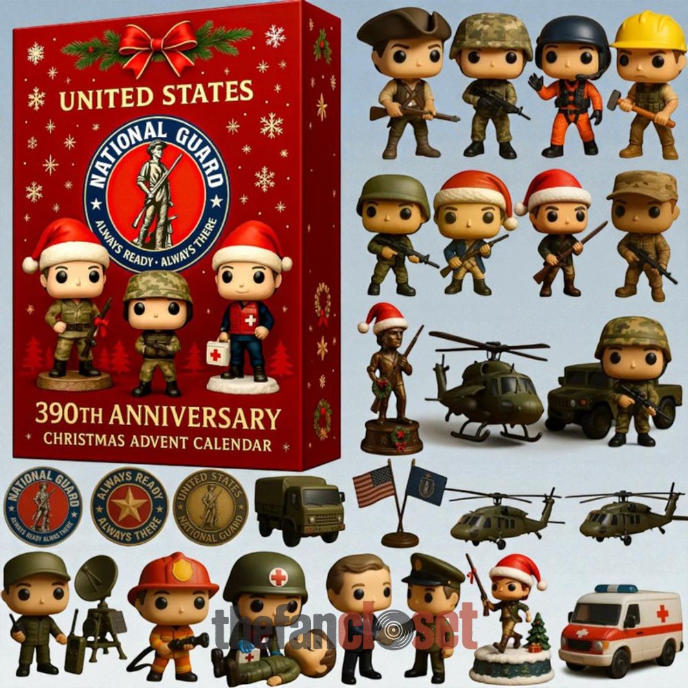 United States National Guard 390th Anniversary Christmas Advent Calendar United States National Guard 390th Anniversary Christmas Advent Calendar Acrylic Hanging Decor Box