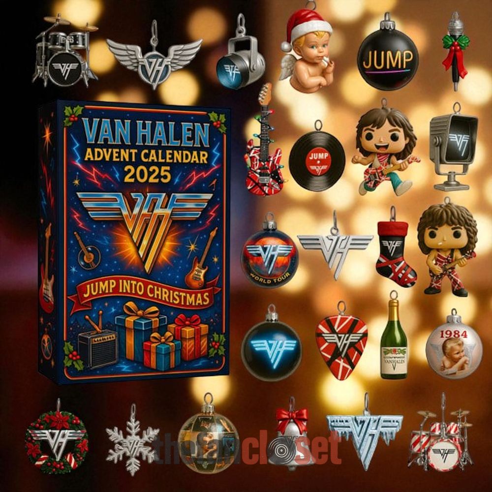 Van Halen Jump Into Christmas Advent Calendar 2025 Van Halen Jump Into Christmas Advent Calendar Acrylic Hanging Decor Box 2025
