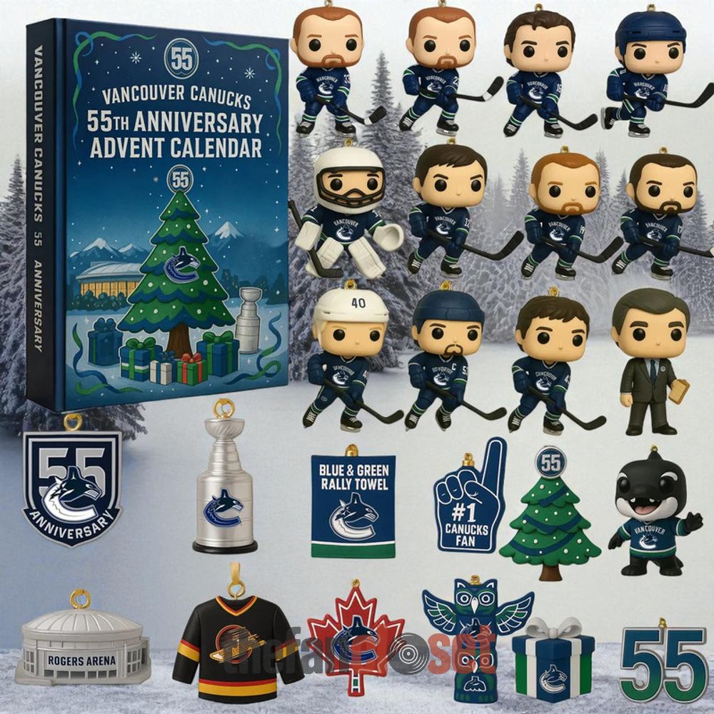 Vancouver Canucks 55th Anniversary Advent Calendar Vancouver Canucks 55th Anniversary Advent Calendar Acrylic Hanging Decor Box