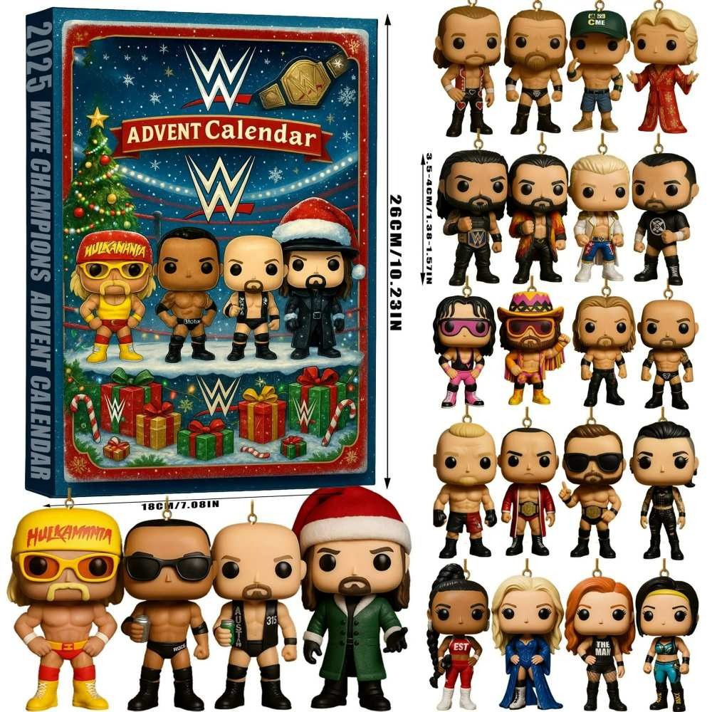 WWE-Champions-Advent-Calendar-Acrylic-Hanging-Decor-Box-2025-24-Wrestling-Collectible WWE Champions Advent Calendar Acrylic Hanging Decor Box 2025 24 Wrestling Collectible