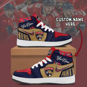 Florida Panthers NHL Personalized AJ1 Sneakers Jordan 1 Shoes For Fan JWG1041