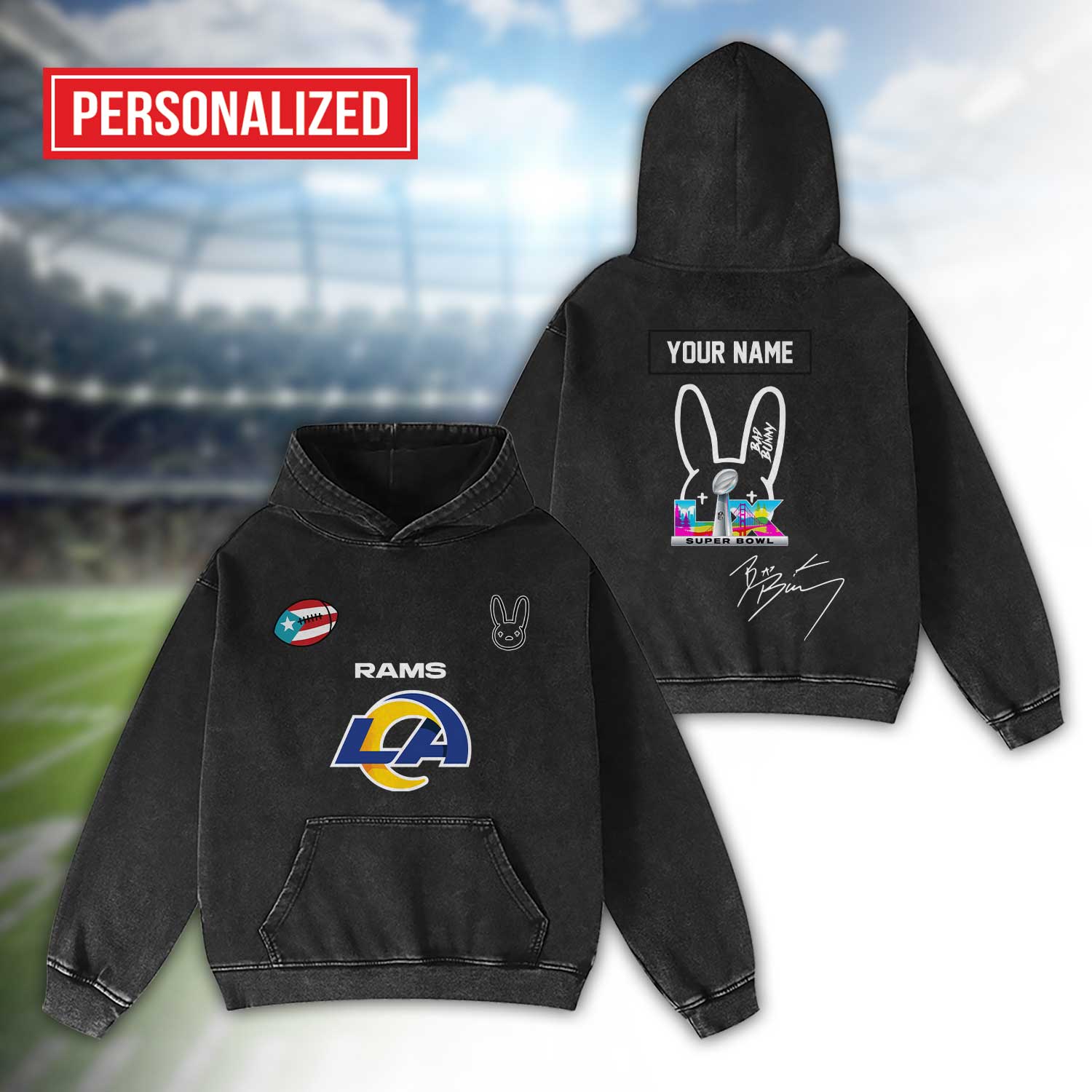 Los-Angeles-Rams-Bad-Bunny-Super-Bowl-LX-2026-2D-Washed-Hoodie-1