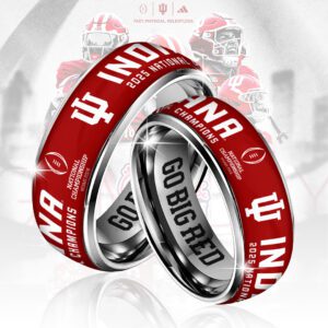Indiana Hoosiers Football 2025 National Champions Custom Alloy Ring CHAMP20326