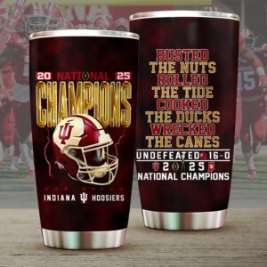 Indiana Hoosiers Football 2025 National Champions Tumbler Cup CHAMP20285