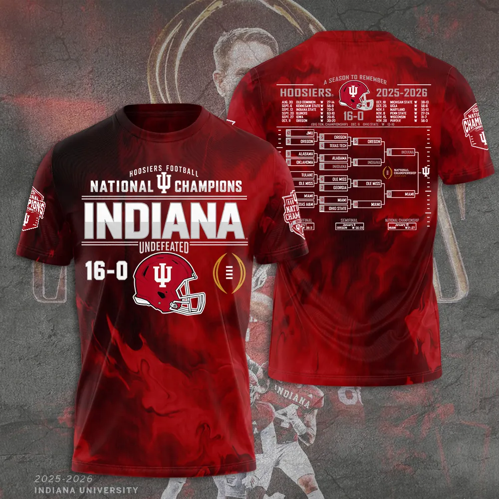 Indiana Hoosiers Football 2025 National Champions Unisex Performance T-Shirt CHAMP20375
