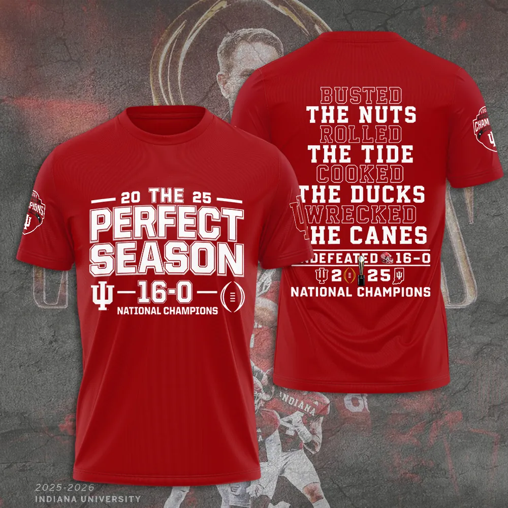 Indiana Hoosiers Football 2025 National Champions Unisex Performance T-Shirt CHAMP20377