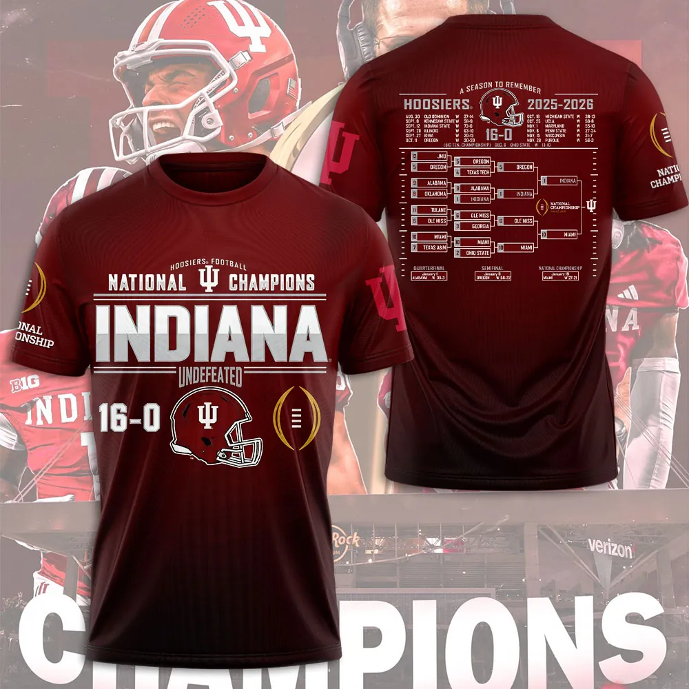 Indiana Hoosiers Football 2025 National Champions Unisex Performance T-Shirt CHAMP20379
