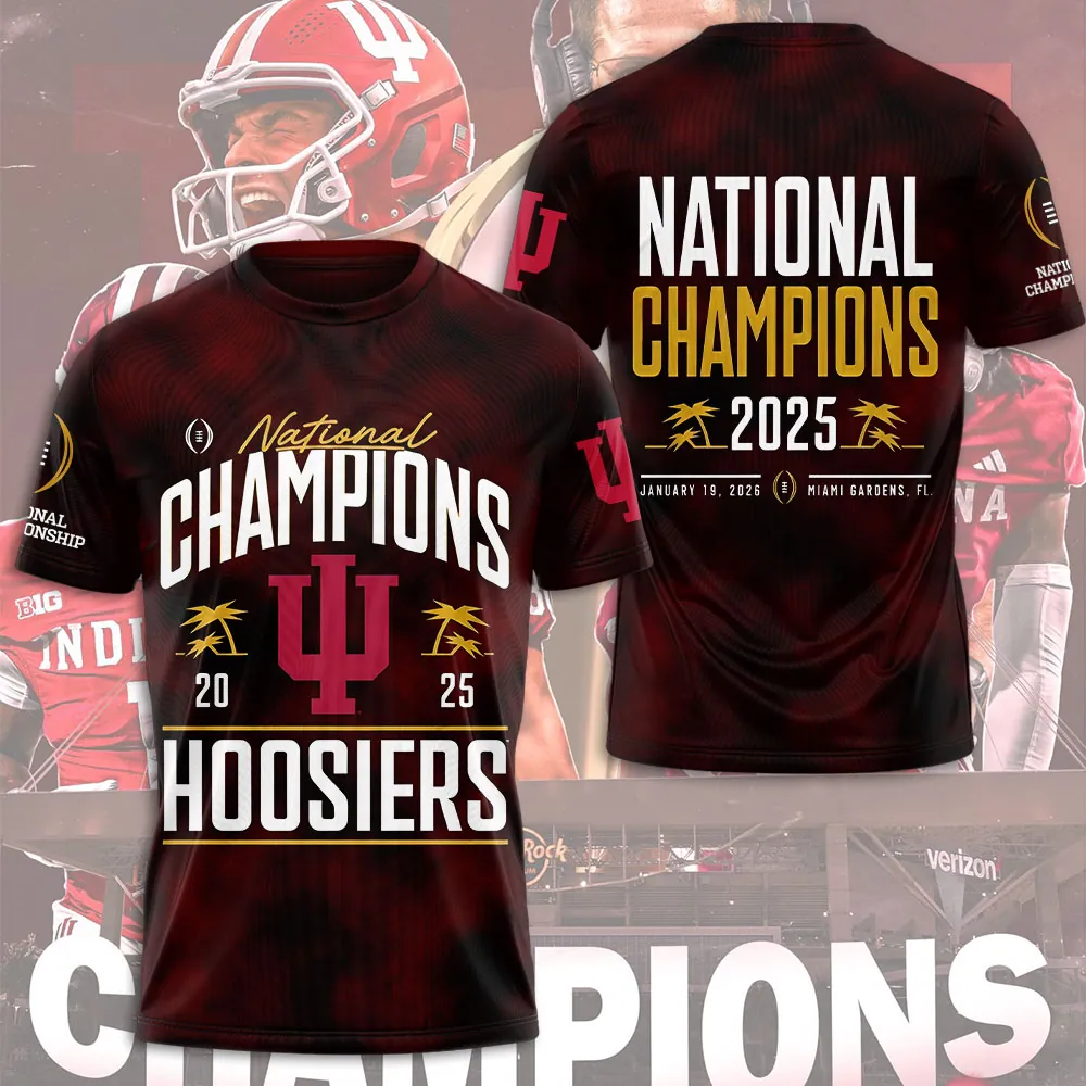 Indiana Hoosiers Football 2025 National Champions Unisex Performance T-Shirt CHAMP20381