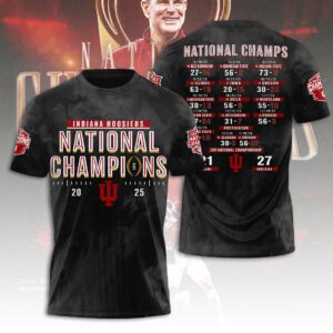 Indiana Hoosiers Football 2025 National Champions Unisex Performance T-Shirt CHAMP20383