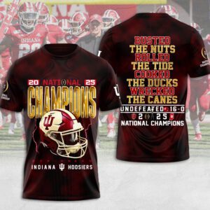Indiana Hoosiers Football 2025 National Champions Unisex Performance T-Shirt CHAMP20386