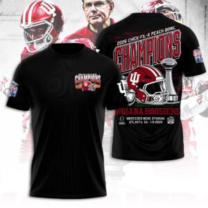 Indiana Hoosiers Football 2026 Peach Bowl Champions Unisex Performance T-Shirt CHAMP20398