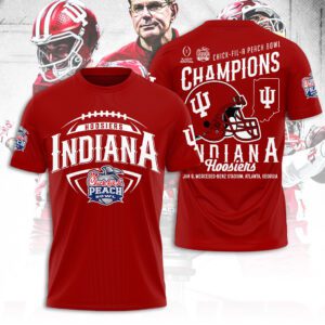 Indiana Hoosiers Football 2026 Peach Bowl Champions Unisex Performance T-Shirt CHAMP20408