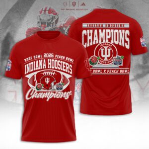 Indiana Hoosiers Football 2026 Peach Bowl Champions Unisex Performance T-Shirt CHAMP20409
