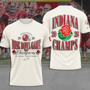 Indiana Hoosiers Football 2026 Rose Bowl Champions Unisex Performance T-Shirt CHAMP20417
