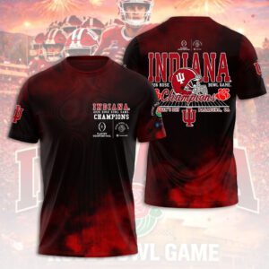 Indiana Hoosiers Football 2026 Rose Bowl Champions Unisex Performance T-Shirt CHAMP20420