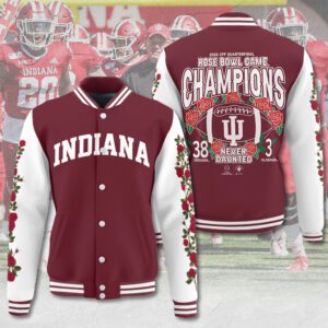 Indiana Hoosiers Football 2026 Rose Bowl Champions Varsity Jacket CHAMP20357