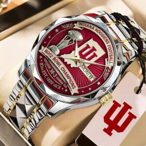 Indiana Hoosiers Football Rose Bowl Champions Alloy Luxury Quartz Watch CHAMP20350