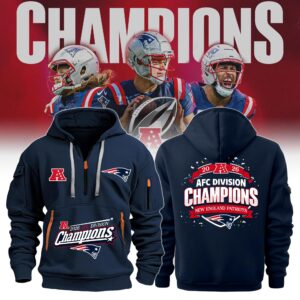 New England Patriots AFC Champions 2026/27 Quarter Zip Hoodie SPBLX20286