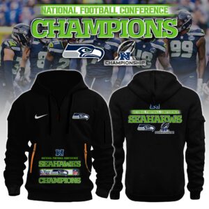 Seattle Seahawks NFC Champions 2026/27 Quarter Zip Hoodie SPBLX20262