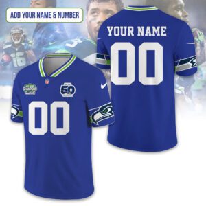 Personalized Seattle Seahawks 3D Football Jersey