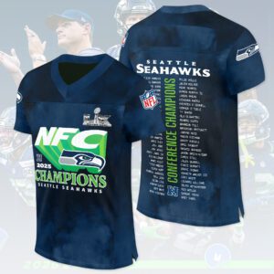 Seattle Seahawks 2025 NFC Champions 3D Football Jersey