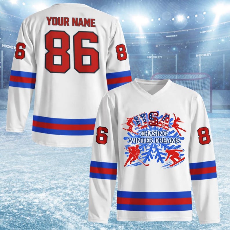 USA-Chasing-Winter-Dreams-Hockey-Jersey-Winter-Games-2026-Italy-Inspired-Winter-Sports-Graphic-Jersey-Aspen-Snowflake USA Chasing Winter Dreams Hockey Jersey