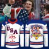 USA Men's Hockey 2026 Winter Olympics Gold Medal Jack Hughes Limited Edition Jersey CHAMP20275