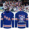 USA Men's Hockey 2026 Winter Olympics Gold Medal Limited Edition Jersey CHAMP20280