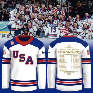USA Men's Hockey 2026 Winter Olympics Gold Medal Limited Edition Jersey CHAMP20281