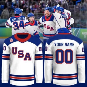 USA Men's Hockey 2026 Winter Olympics Gold Medal Limited Edition Jersey CHAMP20287
