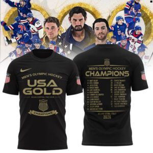 USA Men's Hockey 2026 Winter Olympics Gold Medal Limited Edition Shirt CHAMP20266