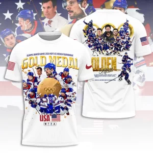 USA Men's Hockey 2026 Winter Olympics Gold Medal Limited Edition Shirt CHAMP20269