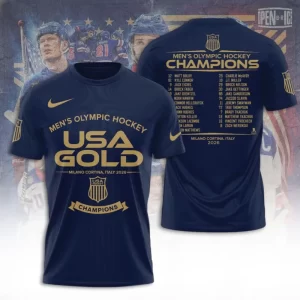 USA Men's Hockey 2026 Winter Olympics Gold Medal Limited Edition Shirt CHAMP20271