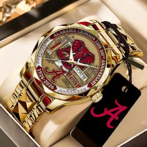 Alabama Crimson Tide Football 100th Anniversary 2026 Alloy Luxury Quartz Watch SPM1049