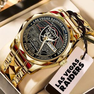 Las Vegas Raiders 66th Anniversary Alloy Luxury Quartz Watch SPM1026