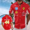 Lewis Hamilton x Scuderia Ferrari Short Sleeve Button-Down Shirt Hawaiian Shirt SPM1024