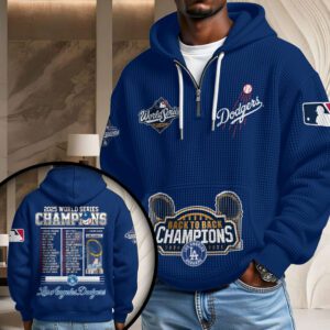 Los Angeles Dodgers 2025 World Series Champions 3D Unisex Waffle Hoodie UWH1035