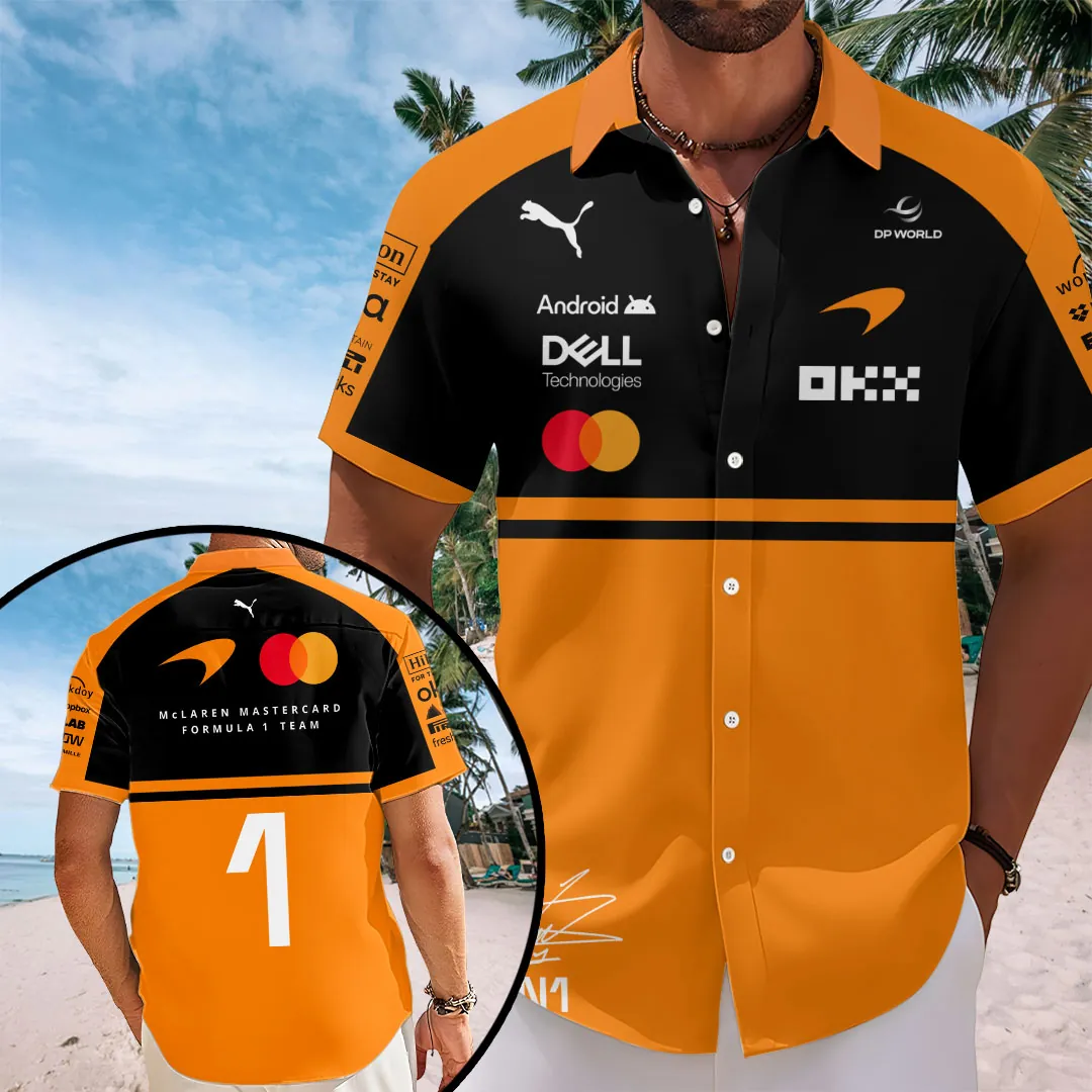 McLaren Formula One Team x Lando Norris 2026 Short Sleeve Button-Down Shirt Hawaiian Shirt SPM1018