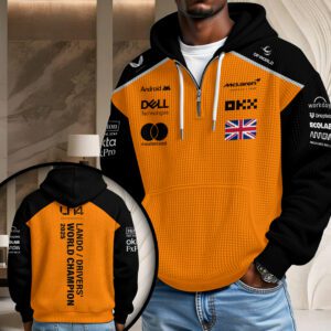 McLaren x Lando Norris 2025 World Champions 3D Unisex Waffle Hoodie UWH1018