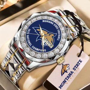 Montana State Bobcats Football 2025 National Champions Alloy Luxury Quartz Watch SPM1028