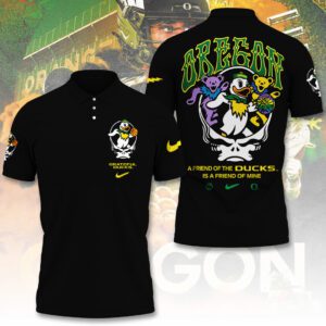 Oregon Ducks Men's Basketball x Grateful Ducks Steal Your Face Polo Shirt SPM1205